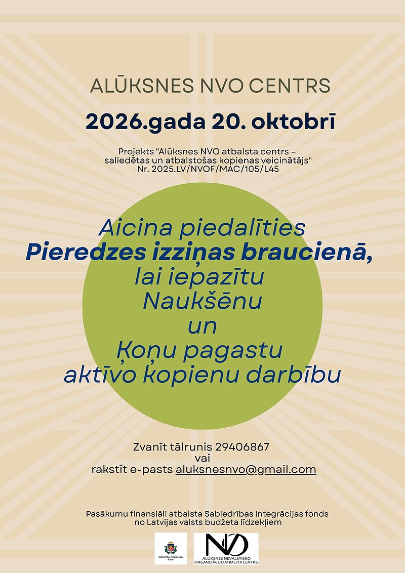 Lieliska iespēja satikt aktīvus cilvēkus, uzzināt par kopienu iniciatīvām un gūt jaunas idejas savas kopienas attīstībai.